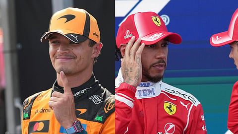 Lando Norris and Lewis Hamilton