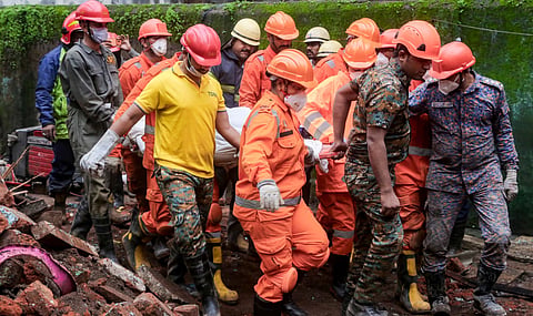 Rescue operation underway after a four-storey building collapsed at Bhiwandi