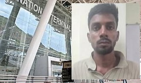 Chennai airport (inset) Syed Mushraf