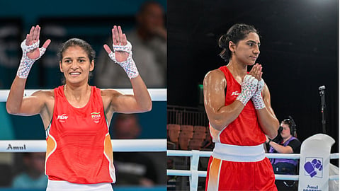 Indian boxers Jaismine Lamboria and Preeti Pawar wins gold at the Commonwealth Game.