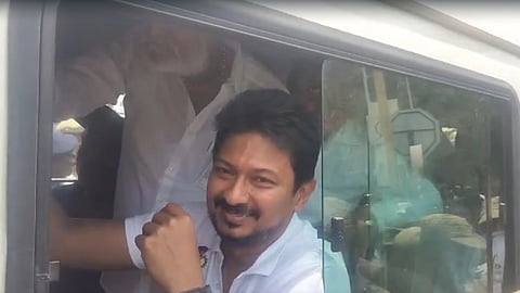 Leader of Opposition Udhayanidhi Stalin secured by Police from his Neelankarai residenceJustin