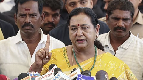 DMDK General Secretary Premalatha Vijayakanth .