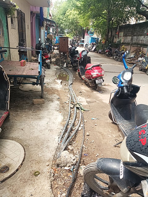 EB wires Shastri Nagar Pulianthope