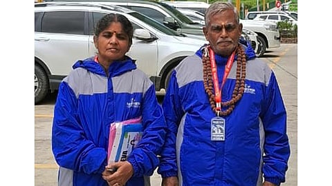 Natarajan and his wife Krishnaveni