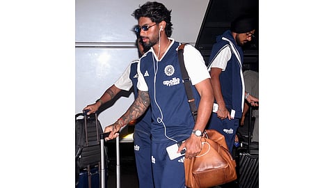 Indian cricketer Tilak Varma arrives at Chhatrapati Shivaji Maharaj International Airport ahead of India's T20I tour of Ireland and T20I series in England, in Mumbai, Maharashtra, early Wednesday, June 24, 2026