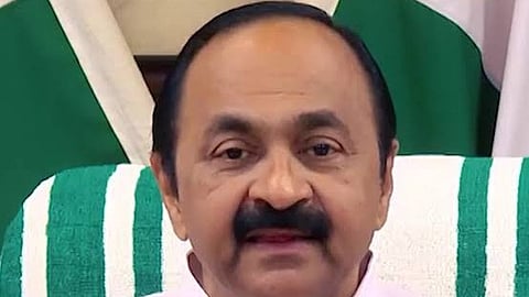 : Thiruvananthapuram: Kerala Chief Minister VD Satheesan addresses a press conference after the cabinet meeting, in Thiruvananthapuram, Wednesday, July 8, 2026.