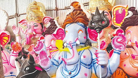Latest arrivals in Tiruchy depicting idols in different forms and appearances