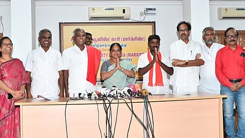 The candidates were introduced at a joint press conference held at the CPM State Committee office in Chennai