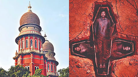 (L) Madras High Court, (R) Demonte Colony 3 poster