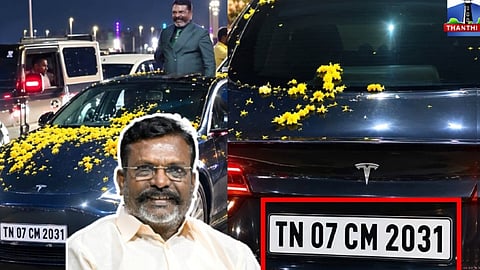 Thirumavalavan's car registration number sparks speculation
