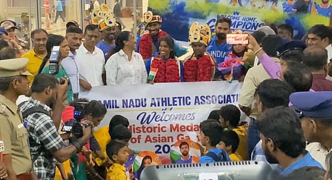 Chennai gives warm welcome to TN's Asian Games medallists