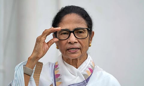 TMC supremo Mamata Banerjee during a press conference