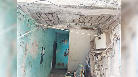 Collapsed celings, cracked walls and water seepage threaten safety of thousands of Pattinapakkam residents.