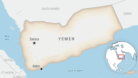 This is a locator map for Yemen with its capital, Sanaa