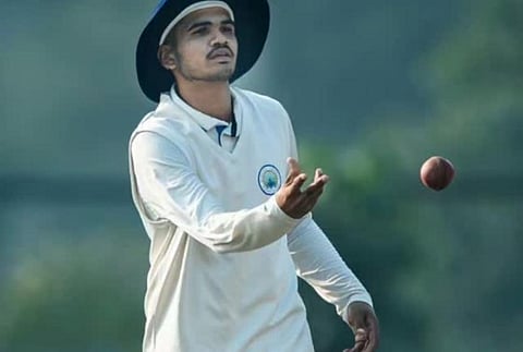 Tanmay Baloda completed a 10-wicket match haul with another four-for in the second innings