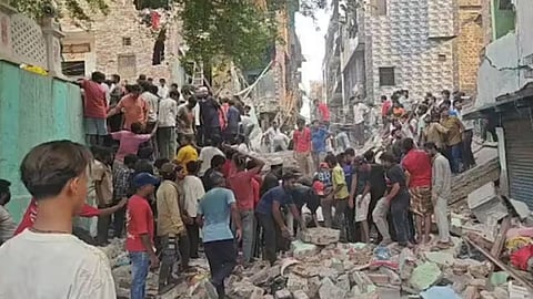 Four-storey building collapses in Delhi's Seemapuri, several feared trapped