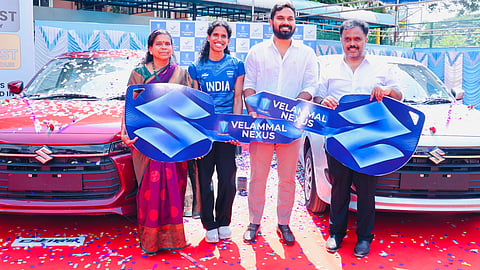 Velammal Nexus gifts a car to Asian Games medallist Vithya Ramraj