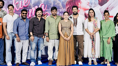Pookie Ponnamma team at the song unveiling event in Chennai on October 8.