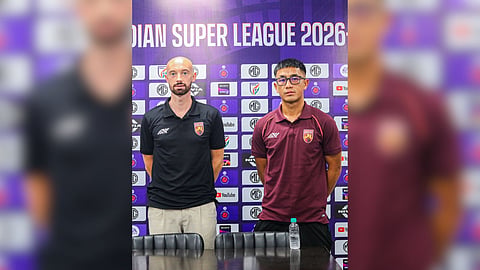 SC Delhi Head Coach Tomasz Tchorz and Lalrinliana Hnamte