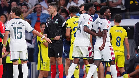 Vinicius Junior being sent off