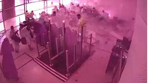 Image from CCTV footage from the airport
