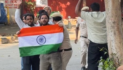 Ashutosh Ranka waiving the Tiranga