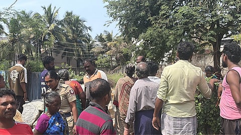 Residents argue after a woman claiming ownership of the burial ground started damaging the graves.