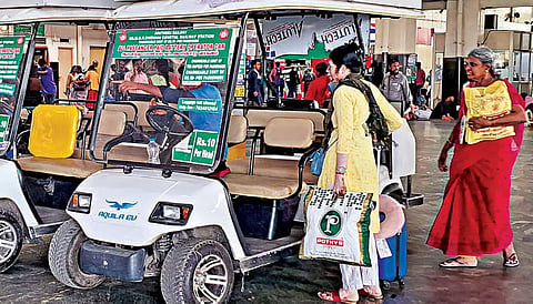 File status report on free battery car service for diff-abled
