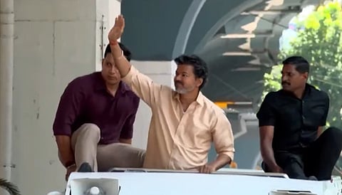 CM Vijay holds roadshow in Coimbatore