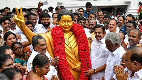 AIADMK General Secretary Edappadi K. Palaniswami led the party's 55th foundation day celebrations at the party headquarters, Puratchi Thalaivar MGR Maaligai, in Royapettah, Chennai.