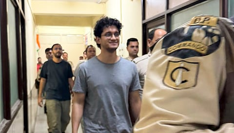 CJP leader Saurav Das at a court proceeding, in New Delhi
