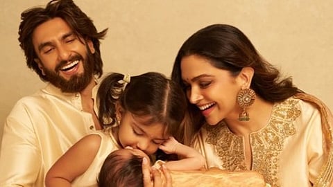 Ranveer Singh & Deepika Padukone with their children