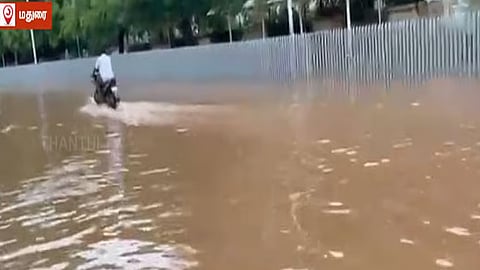 Flooded roads in Madurai