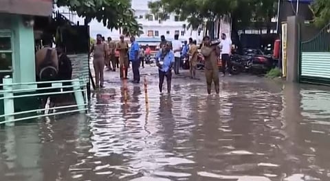 Heavy rain floods Virudhunagar govt Bus depot