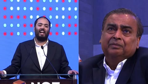 Mukesh Ambani fights back tears as his children take the wheel at Jiolisting after record IPO