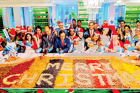 From previous year's cake mixing at Taj Coromandel