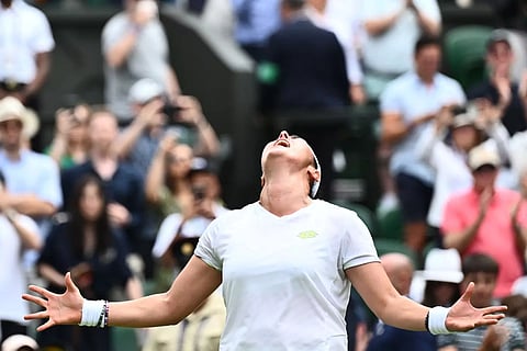 Ons Jabeur reacts post her victory