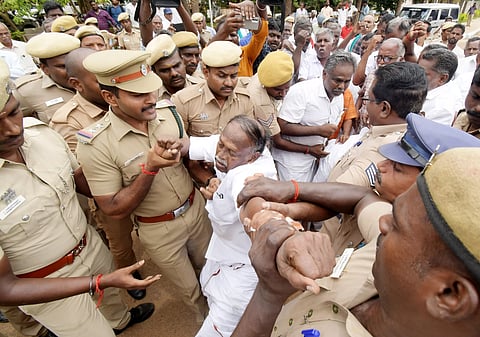 Farmer Protest in thanjavur
