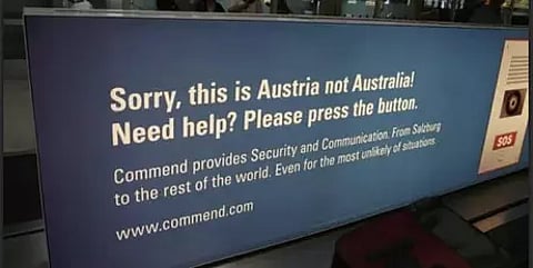 Salzburg Airport has no helpdesk for ‘misspellers’