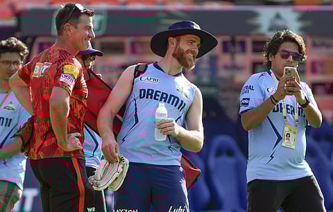 Gujarat Titans’ Kane Williamson during a practice session