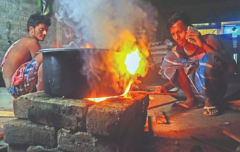 For these workers, Marina Beach is the only place to go once in a while to relax (Hemanathan M)