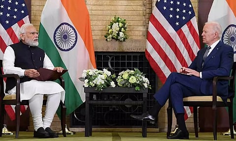 PM Modi with US President Joe Biden
https://www.dtnext.in/national/2022/05/24/committed-to-making-us-india-partnership-among-closest-on-earth-biden