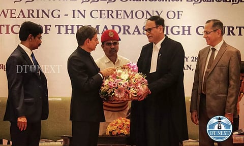 Tamil Nadu Governor RN Ravi and Justice SV Gangapurwala 