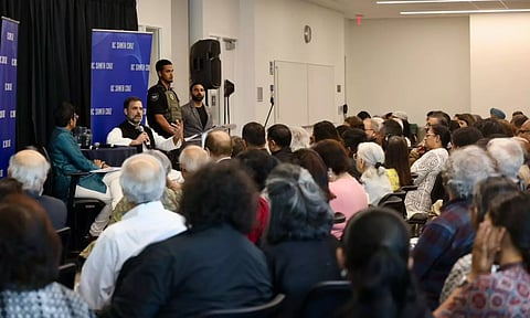 Rahul Gandhi interacts with activists, academics and civil society at University of California, Santa Cruz.