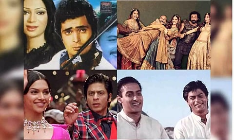  (From left to right) Simi Garewal, Rishi Kapoor, Pooja Hegde, Akshay Kumar, Kriti Sanon, Bobby Deol, Kriti Kharbanda, Deepika Padukone, Shah Rukh Khan, Salman Khan, Shah Rukh Khan.