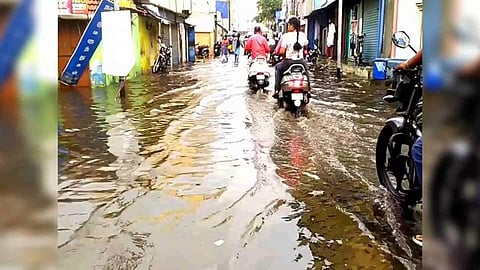 Heavy rains cause waterlogging in parts of Coimbatore (Photo: ANI)