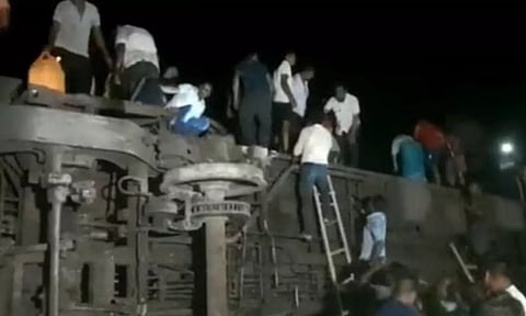 Visual from the train accident (ANI)