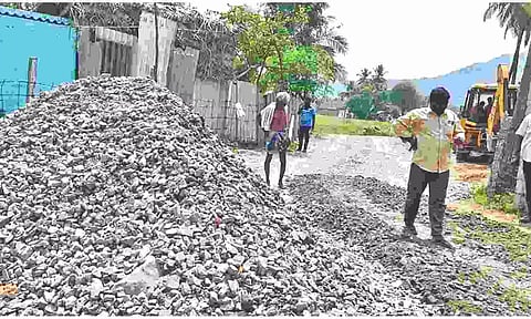 Police inaction on road through govt land in Pernambut irks residents