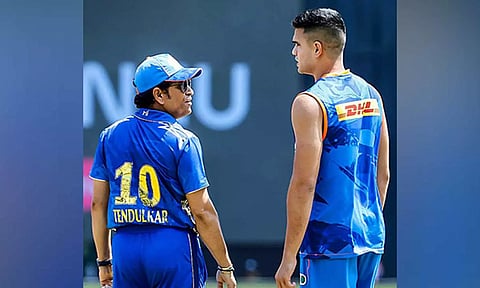 Sachin Tendulkar and Arjun Tendulkar (ANI) 