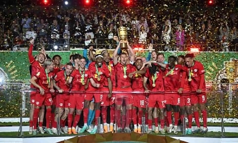 Leipzig down resilient Frankfurt to snatch second straight German Cup